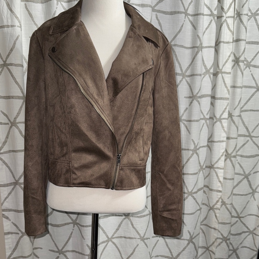 BB Dakota by Steve Madden Taupe Leather Jacket
